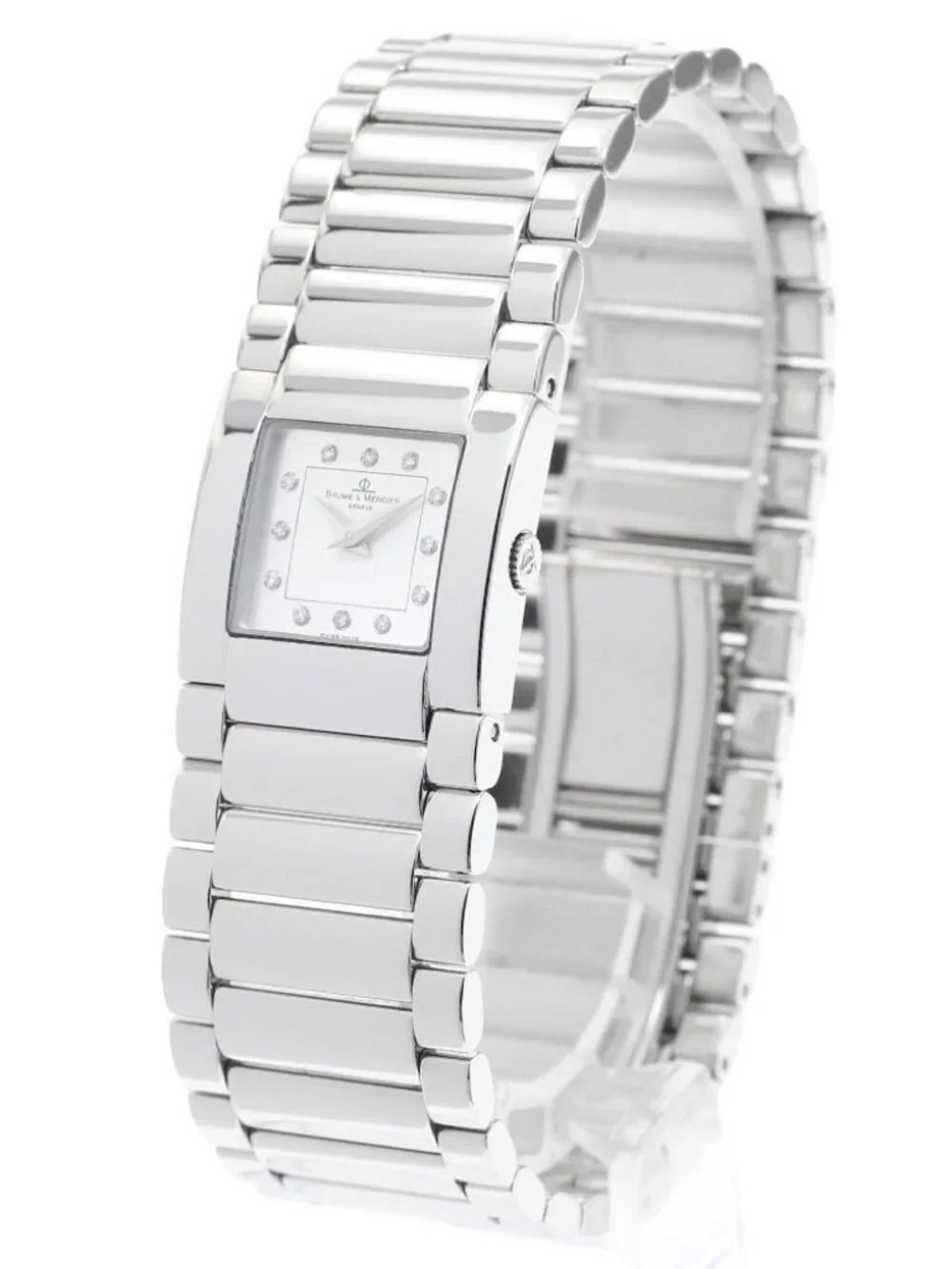 Baume & Mercier catwalk MV045219 12P diamond Silver Dial Quartz Ladies_958059